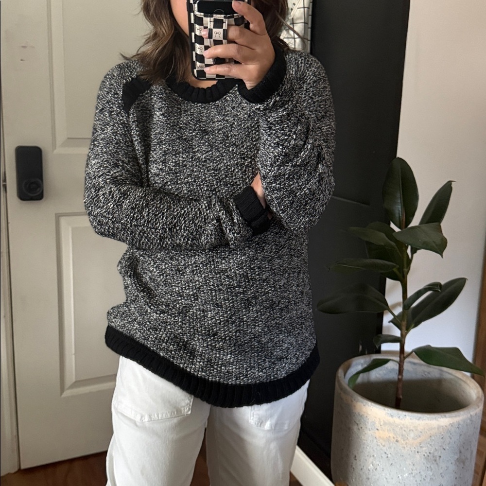Lululemon Passage Wool Sweater. Size L Black Angel Wing - Picture 12 of 12